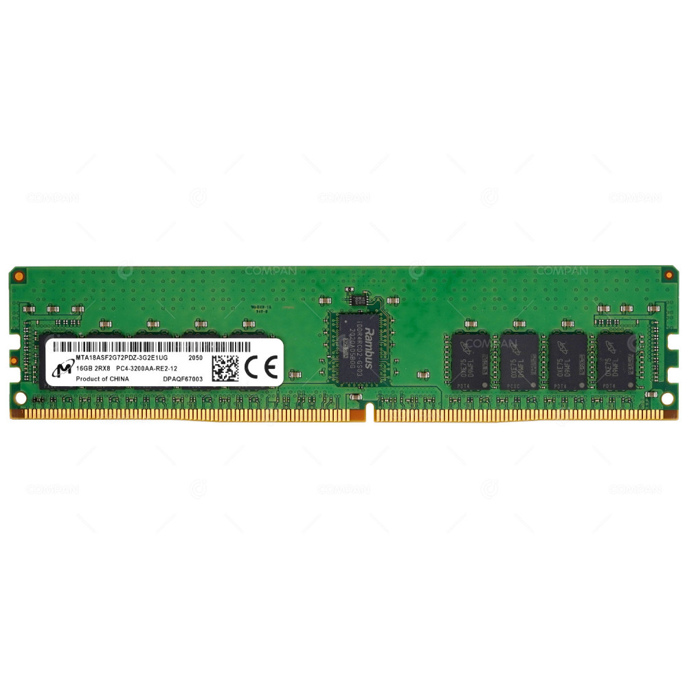 MTA18ASF2G72PDZ-3G2E1 MICRON DDR4 16GB 2RX8 PC4-25600 3200MHZ RDIMM CAS 22-22-22